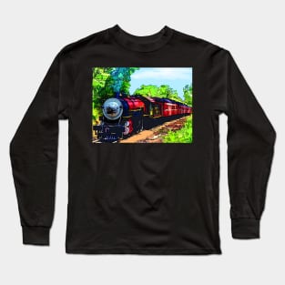 Colorful Steam Train Long Sleeve T-Shirt